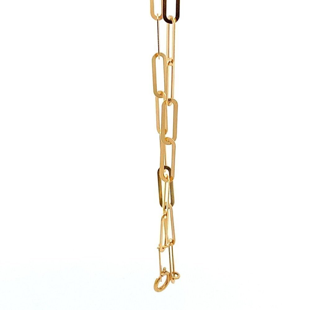 18K Yellow Gold Bracelet Paperclip Link 1.72 grams 7 inches - Picture 3 of 8